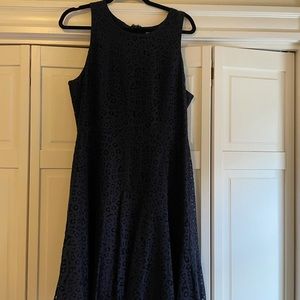 J. Crew Navy Eyelet Dress